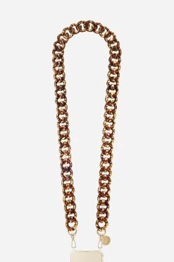 Chaine Longue Alice Marron 120 Cm