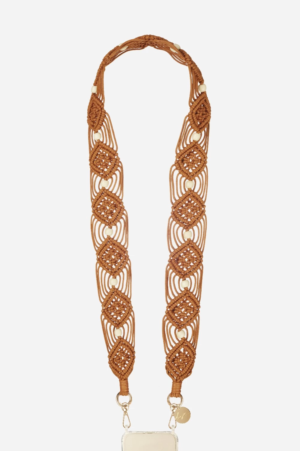 Chaine Longue Eve Camel 120 Cm