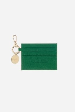 Porte Cartes Avec Mousqueton Cuir Vert