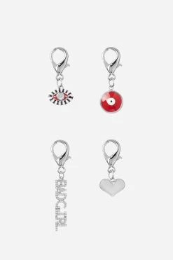Charms Pack De 4 Charms Argent