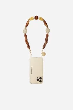 Bijoux Collier Dina Marron 45 Cm