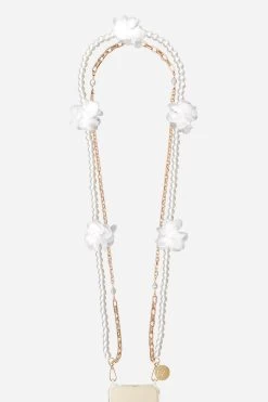 Chaine Longue Vera Blanc 120 Cm