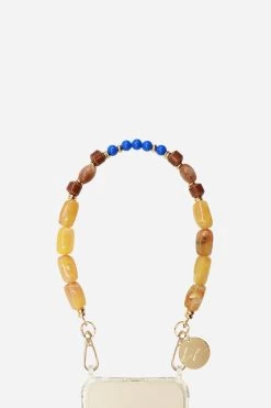 Bijoux Collier Dina Jaune 45 Cm