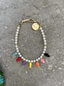 Bijoux Collier Doris Blanc 40 Cm