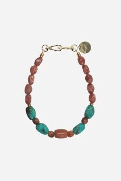 Bijoux Collier Daya Marron 40 Cm