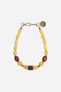 Bijoux Collier Dolly Jaune 40 Cm