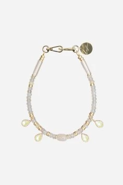 Bijoux Collier Solange Beige 40 Cm