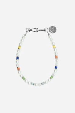 Bijoux Collier Mushu Blanc 40 Cm